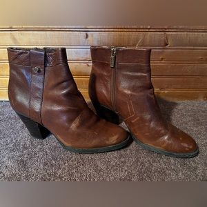 Bandolino Brown Heel Ankle Boots